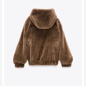 Zara Brown Faux Fur Jacket